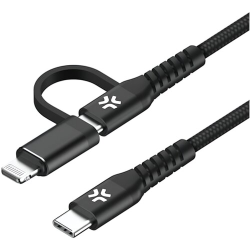 Kabel USB - USB-C - Lightning CELLY 1 m 60W Czarny