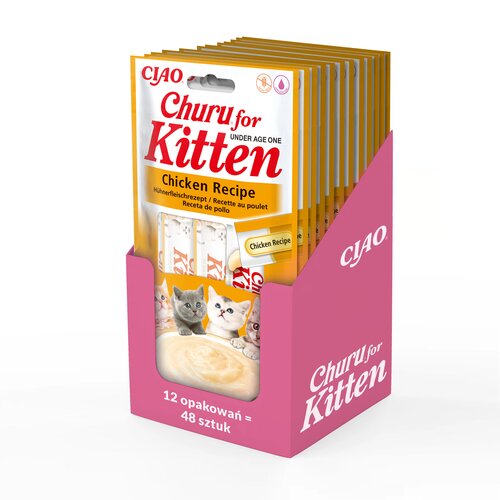 Przysmak dla kota INABA Ciao Churu Kitten Kurczak 48 x 14 g