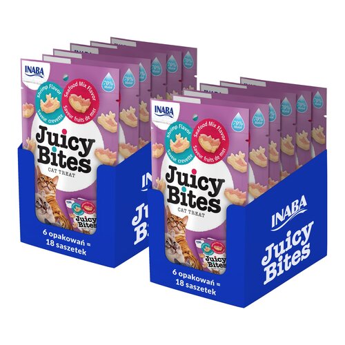 Przysmak dla kota INABA Juicy Bites Krewetki i owoce morza 36 x 11,3 g