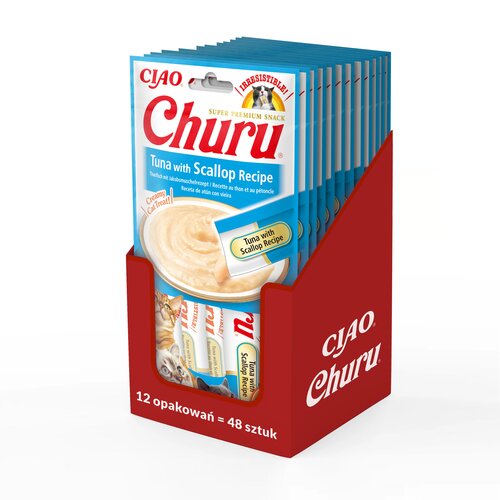 Przysmak dla kota INABA Ciao Churu Pops Tuńczyk z przegrzebkami 48 x 14 g