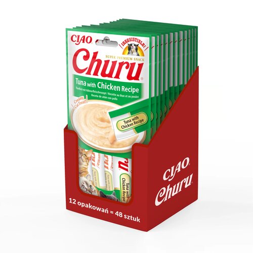 Przysmak dla kota INABA Ciao Churu Tuńczyk z kurczakiem 48 x 14 g