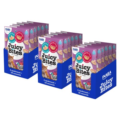 Przysmak dla kota INABA Juicy Bites Krewetki i owoce morza 54 x 11,3 g