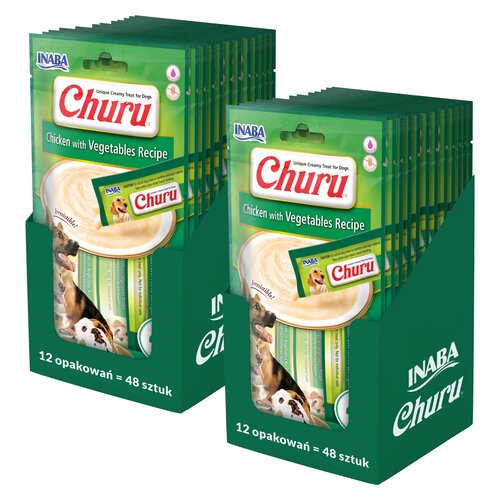Przysmak dla psa INABA Churu Kurczak z warzywami 96 x 14 g