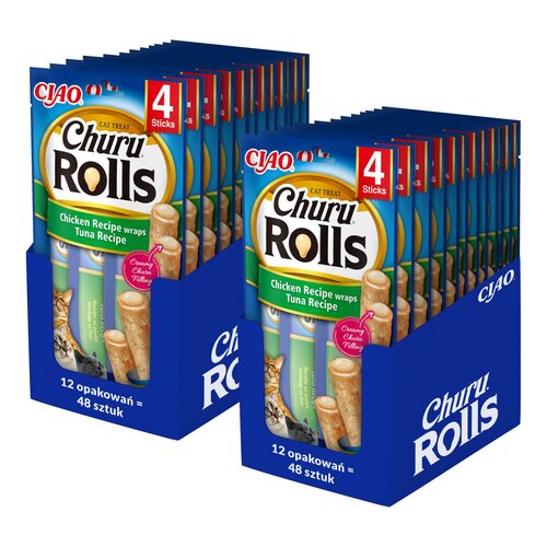 Przysmak dla kota INABA Churu Rolls Kurczak i tuńczyk 96 x 10 g