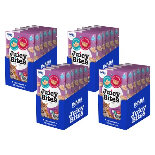 Przysmak dla kota INABA Juicy Bites Krewetki i owoce morza 72 x 11,3 g