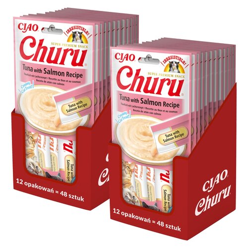 Przysmak dla kota INABA Ciao Churu Tuńczyk z łososiem 96 x 14 g