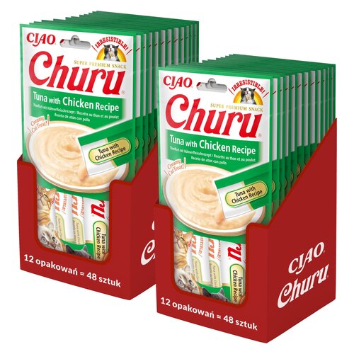 Przysmak dla kota INABA Ciao Churu Tuńczyk z kurczakiem 96 x 14 g