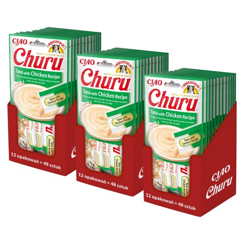 Przysmak dla kota INABA Ciao Churu Tuńczyk z kurczakiem 144 x 14 g