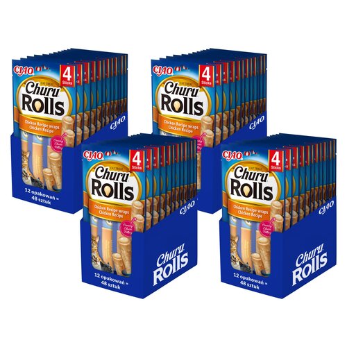 Przysmak dla kota INABA Churu Rolls Kurczak wrapy 192 x 10 g
