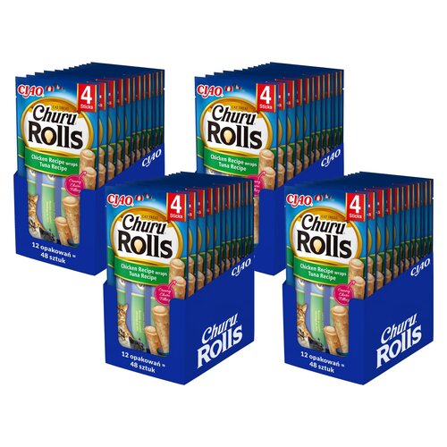 Przysmak dla kota INABA Churu Rolls Kurczak i tuńczyk 192 x 10 g