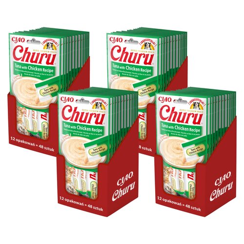Przysmak dla kota INABA Ciao Churu Tuńczyk z kurczakiem 192 x 14 g