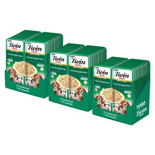 Karma dla psa INABA Twin Chicken Vegetables 72 x 40 g