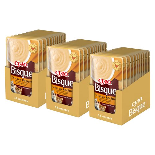 Karma dla kota INABA Ciao Bisque Kurczak 36 x 40 g