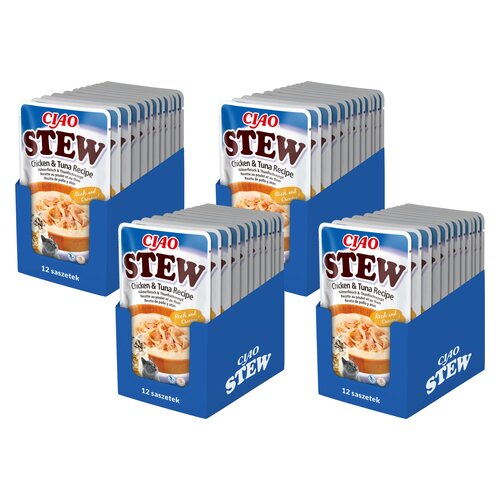 Karma dla kota INABA Ciao Stew Chicken & Tuna 48 x 40 g