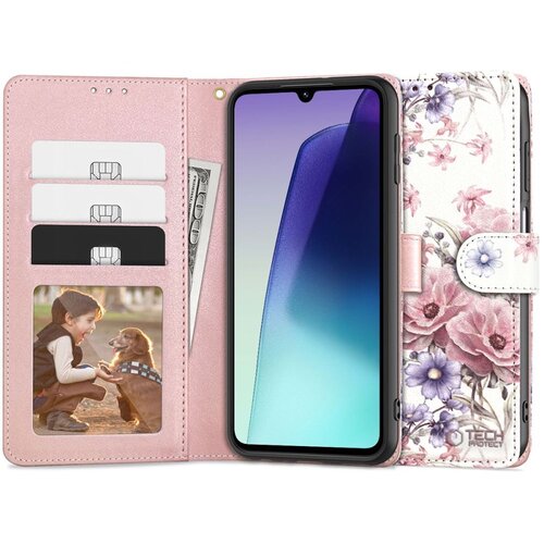 Etui TECH-PROTECT Wallet do Xiaomi Redmi 14C/Poco C75 Kwiaty