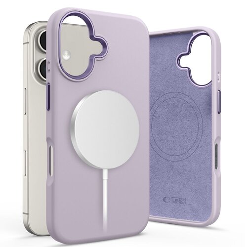 Etui TECH-PROTECT Silicone Pure MagSafe do Apple iPhone 16 Fioletowy
