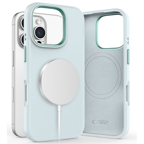 Etui TECH-PROTECT Silicone Pure MagSafe do Apple iPhone 16 Pro Max Błękitny