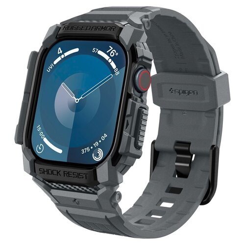 Pasek SPIGEN Rugged Armor Pro do Apple Watch 10 (46 mm) Szary
