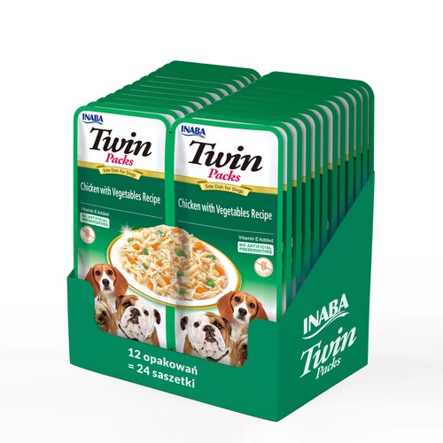 Karma dla psa INABA Twin Chicken Vegetables 24 x 40 g
