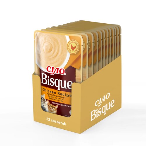 Karma dla kota INABA Ciao Bisque Kurczak 12 x 40 g