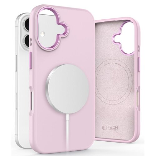 Etui TECH-PROTECT Silicone Pure MagSafe do Apple iPhone 16 Różowy