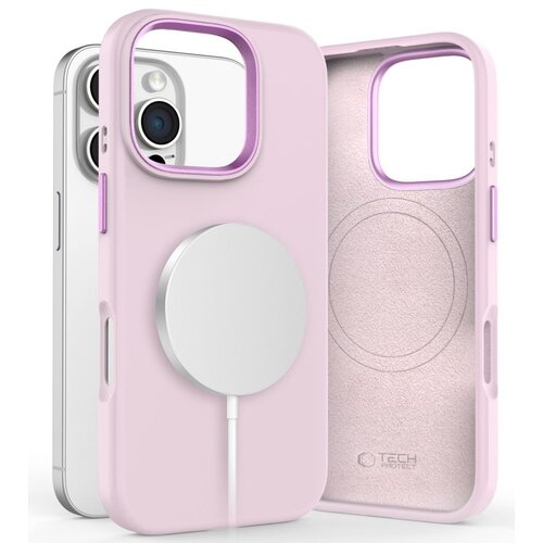 Etui TECH-PROTECT Silicone Pure MagSafe do Apple iPhone 16 Pro Różowy