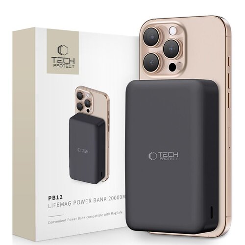 Powerbank TECH-PROTECT PB12 Lifemag 20000 mAh Czarny