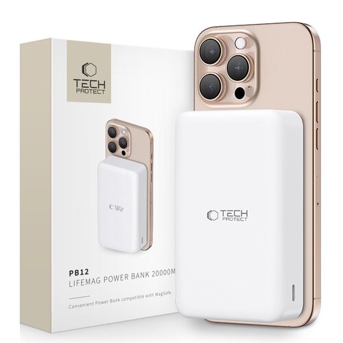 Powerbank TECH-PROTECT PB12 Lifemag 20000 mAh Biały