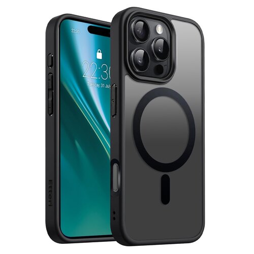 Etui ETTERI Matt Mag do Apple iPhone 16 Pro Czarny (matowy)