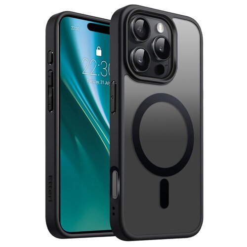 Etui ETTERI Matt Mag do Apple iPhone 16 Pro Max Czarny (matowy)