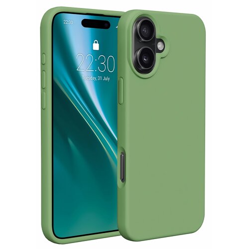 Etui ETTERI Silicone do Apple iPhone 16 Jasnozielony