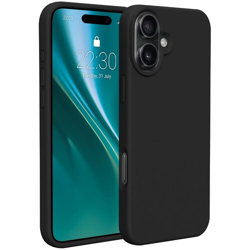 Etui ETTERI Silicone do Apple iPhone 16 Plus Czarny