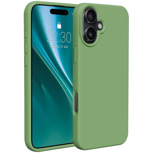 Etui ETTERI Silicone do Apple iPhone 16 Plus Jasnozielony