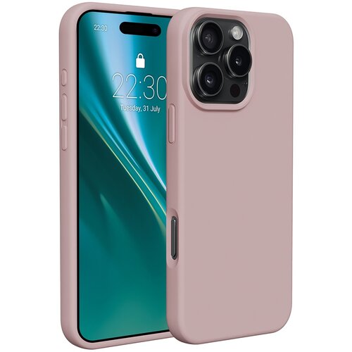 Etui ETTERI Silicone do Apple iPhone 16 Pro Max Jasnoróżowy