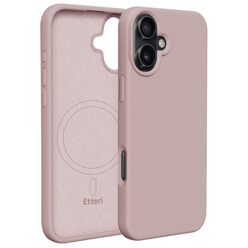 Etui ETTERI Silicone Mag do Apple iPhone 16 Jasnoróżowy