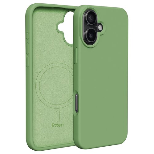 Etui ETTERI Silicone Mag do Apple iPhone 16 Jasnozielony