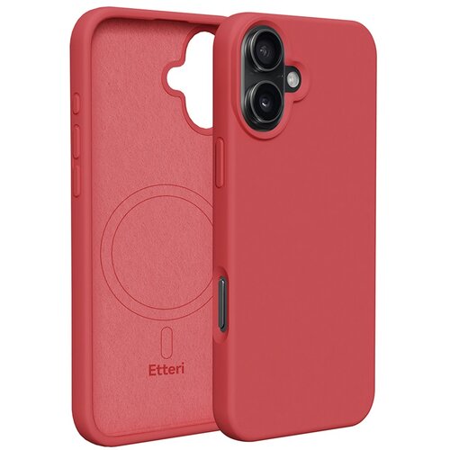 Etui ETTERI Silicone Mag do Apple iPhone 16 Malinowy