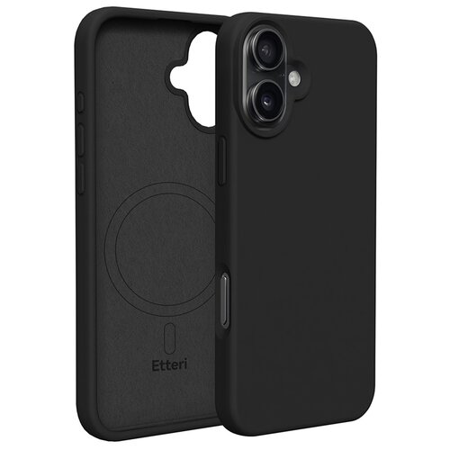 Etui ETTERI Silicone Mag do Apple iPhone 16 Plus Czarny