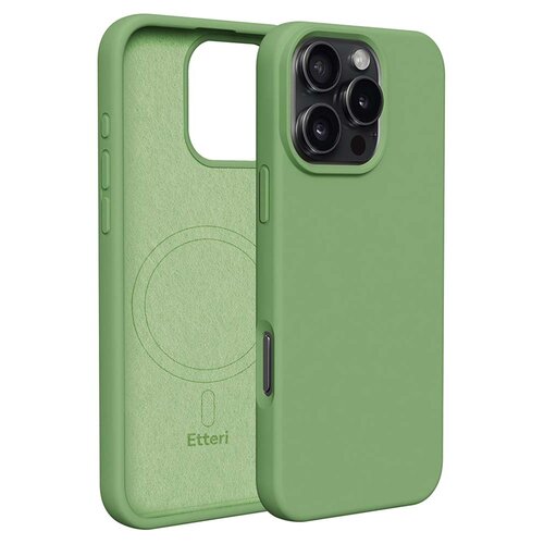 Etui ETTERI Silicone Mag do Apple iPhone 16 Pro Jasnozielony