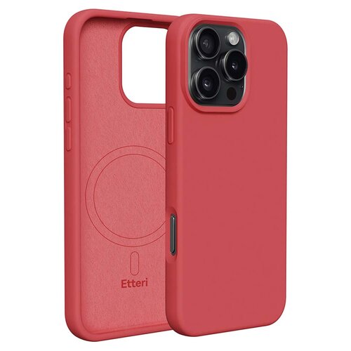 Etui ETTERI Silicone Mag do Apple iPhone 16 Pro Malinowy