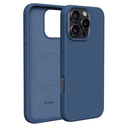 Etui ETTERI Silicone Mag do Apple iPhone 16 Pro Max Ciemno-niebieski