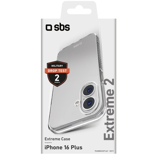 Etui SBS Extreme X2 do Apple iPhone 16 Plus Przezroczysty