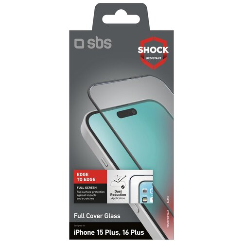 Szkło hartowane SBS Full Cover Tempered Glass do Apple iPhone 15 Plus / iPhone 16 Plus