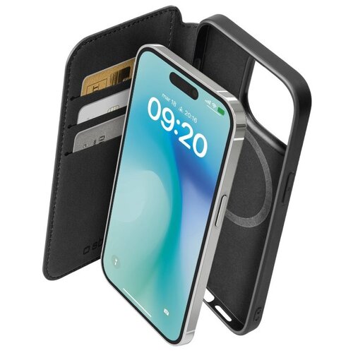 Etui SBS Wallet MagSafe do Apple iPhone 16 Pro Czarny