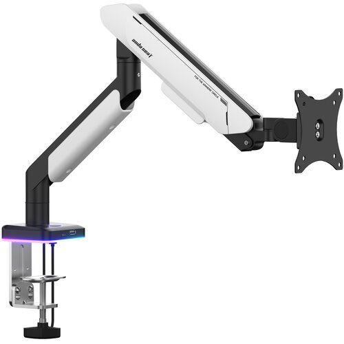 Uchwyt do monitora ANDA SEAT Stealth II Pro RGB 17-42 cali Biało-czarny