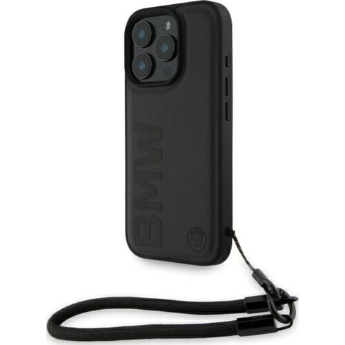 Etui BMW Signature Leather Wordmark Cord do Apple iPhone 16 Pro Max Czarny