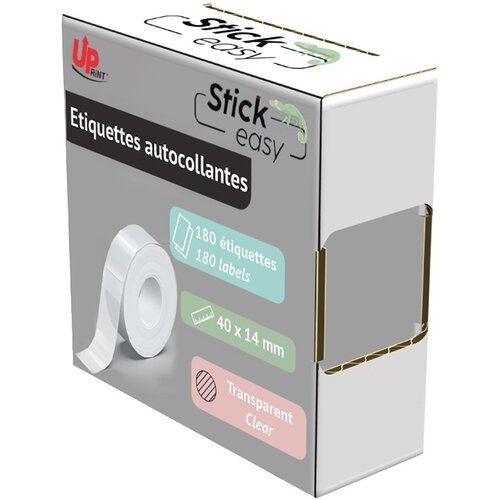 Etykieta termiczna UPRINT Easy UP21 14 x 40 mm (180 szt.) Przezroczysty