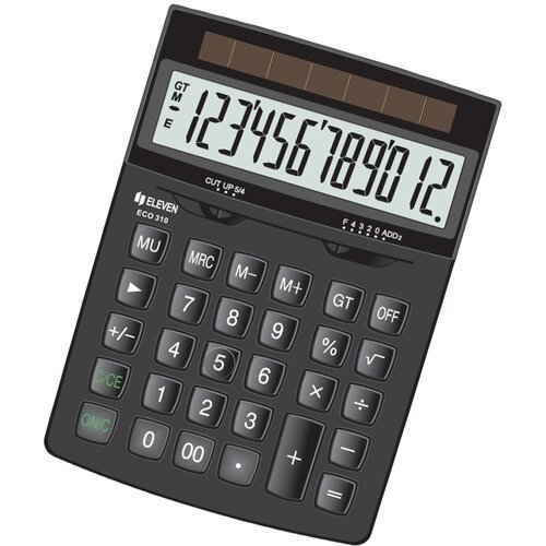 Kalkulator ELEVEN ECO-310 Zasilanie słoneczne, 3 pamięci