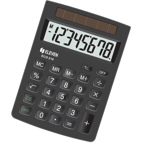 Kalkulator ELEVEN ECO-210 Zasilanie słoneczne, 4 pamięci