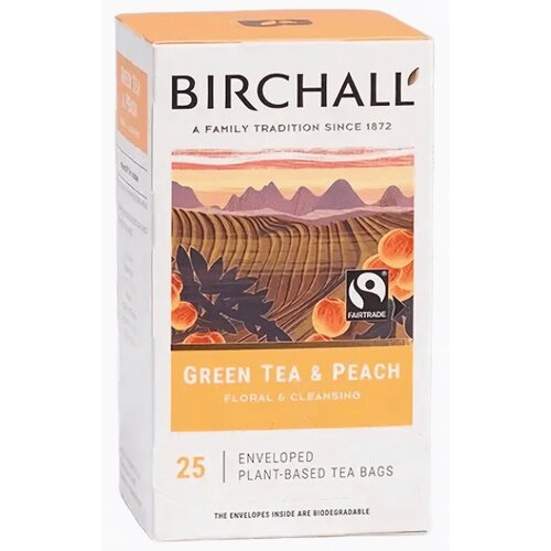 Herbata BIRCHALL Zielona z brzoskwinią (25 sztuk)